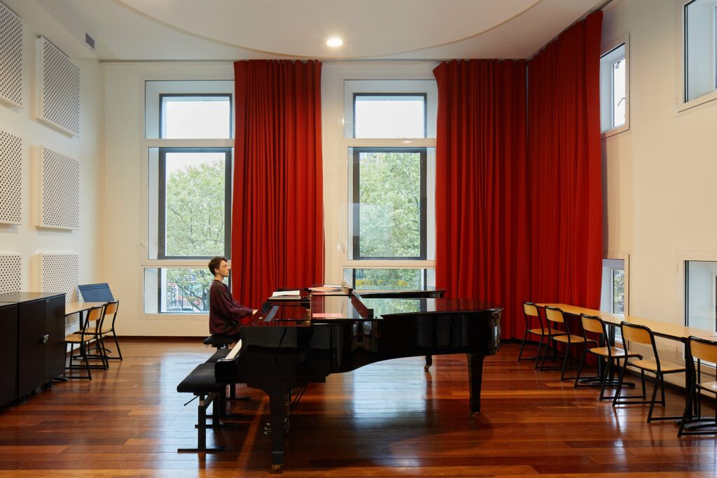 Mavotrans_geluidsabsorptie_Texaa_Veilo_gordijnen_musiek_Conservatoire-Paris_01