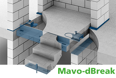 Mavo-dBreak - akoestische ontkoppeling trappenhuis en trillingisolatie