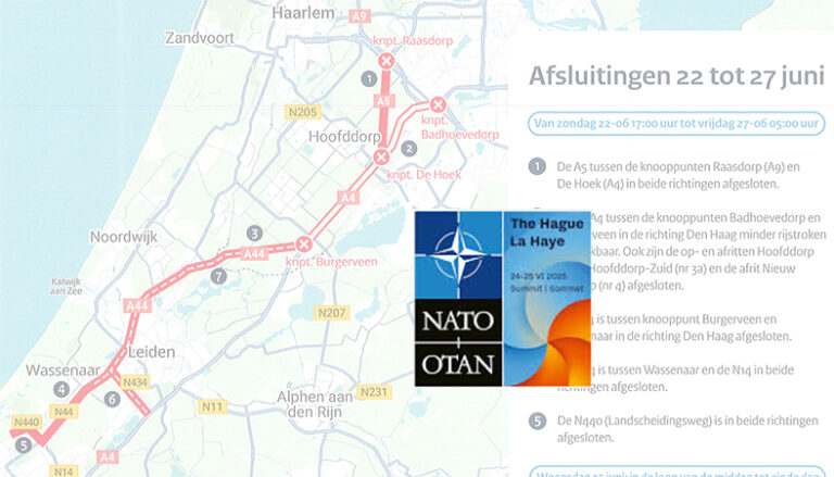 Verkeersdrukte en bereikbaarheid rond NATO-top